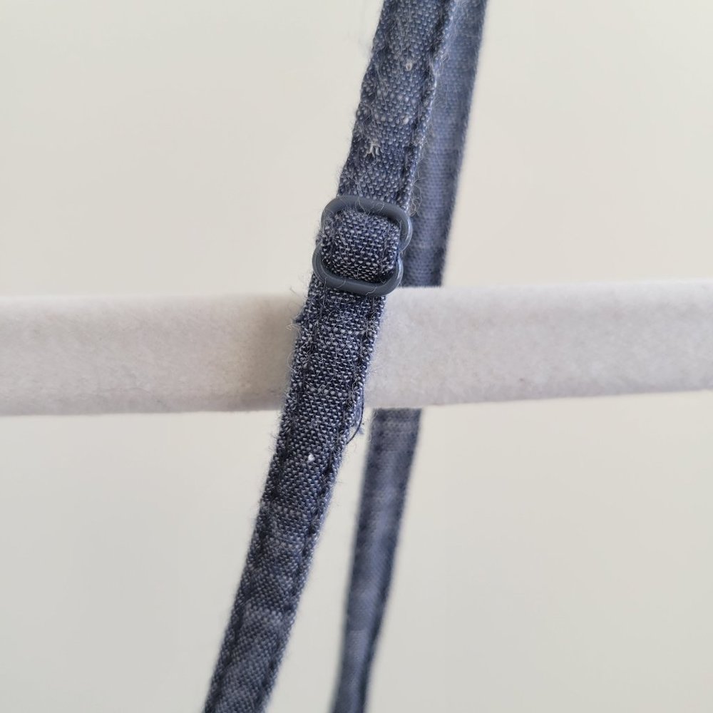 American Eagle Embroidered Chambray Crop Top - Picture 6 of 7
